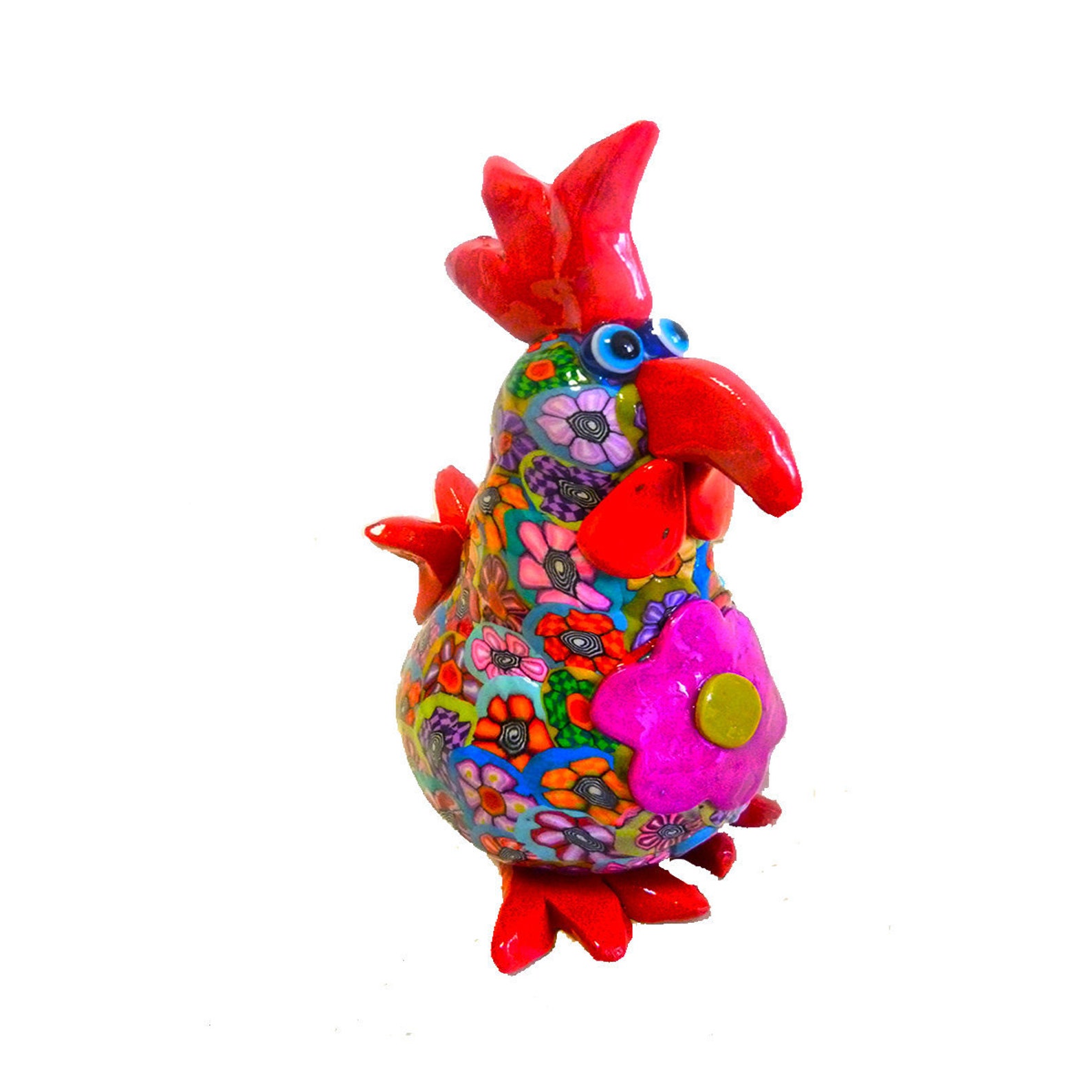 Chicken Sculpture Chicken Figure Chicken Decor Collectible Etsy
