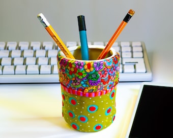 Unique Pencil Holder, Ceramic Pen Holder, Marker holder, Pen Holder for Desk