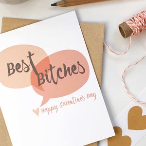 funny galentines day cards, best bitches, valentine for best friend, galentines day card funny, swear card, funny valentine card for her