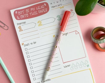 daily planner notepad, to do list planner, undated planner, to do list notepad, motivational notebook, funny planner notebook, cute agenda