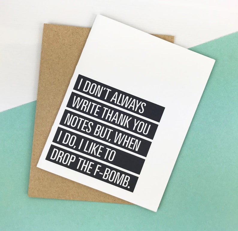 Set of Thank You Cards Funny Thank You Cards Inappropriate - Etsy