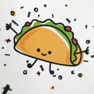 cute punny Valentine's Day card. lets taco bout how much I love you. puns cards. valentine for boyfriend, him, husband, her, girlfriend. image 3