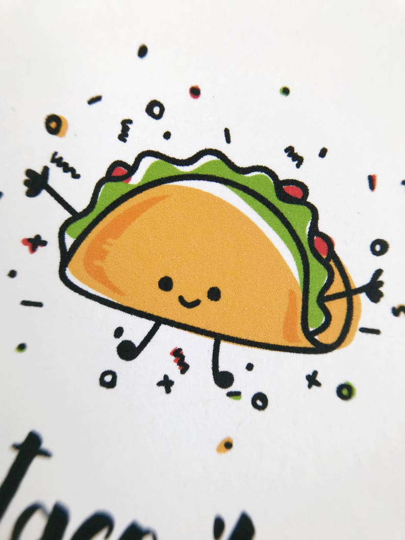 cute punny Valentine's Day card. lets taco bout how much I love you. puns cards. valentine for boyfriend, him, husband, her, girlfriend. image 3