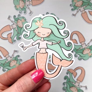 mermaid sticker decal, kawaii mermaid, cute kawaii stickers, mermaid magic, mermaid sticker for laptop, mermaid gifts for girls