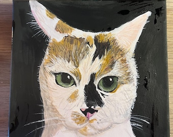 Aangepaste dierenschilderij 25 x 25 cm