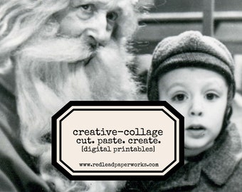 Digital Vintage Santa Photo Christmas Eve