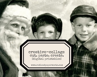 Digital Vintage Santa Photo New Coats for Christmas