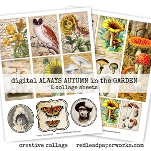 Digital Druckbare Immer Herbst Collage Sheets