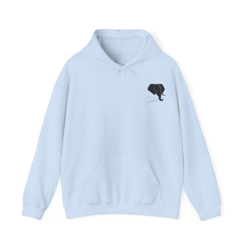 Swahili African elephant hoodie Design zdjęcie 7