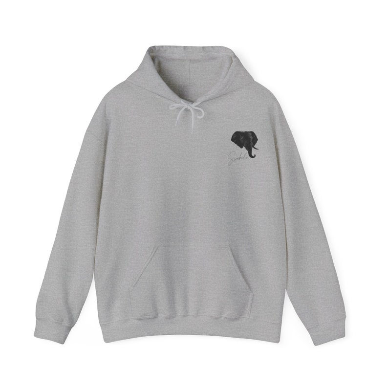 Swahili African elephant hoodie Design zdjęcie 4