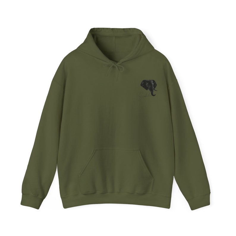 Swahili African elephant hoodie Design zdjęcie 6