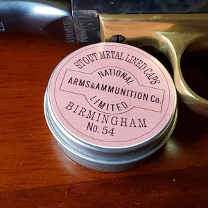 Percussion Cap Tin, Replica, Stout.