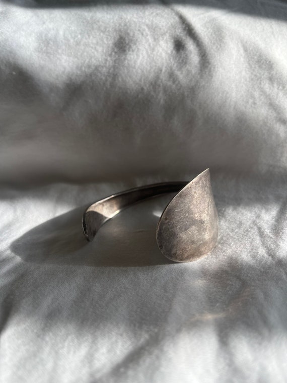 Silver toned vintage spoon bracelet