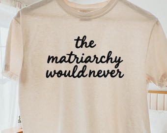 Minimalist Matriarchy Crop Top, Feminist Tee Women, Simple Empowerment Shirt, Womens Rights Shirt, Boxy Crop Top