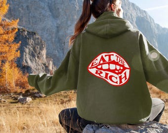 Eat the Rich Graphic Hoodie, Anti-Capitalist Sweatshirt