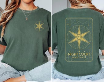 Camiseta Night Court, Camiseta ACOTAR Velaris, Produtos Romantasy Booktok, Comfort Colors