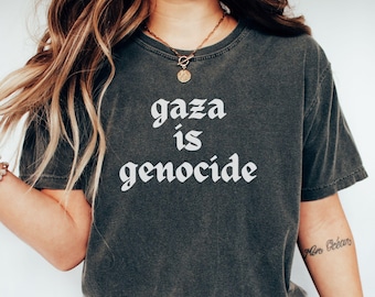 Gaza Is Genocide Comfort Colors Shirt, Free Palestine Tee, Free Gaza Political Protest Shirt, Stand With Palestine Human Rights Tee