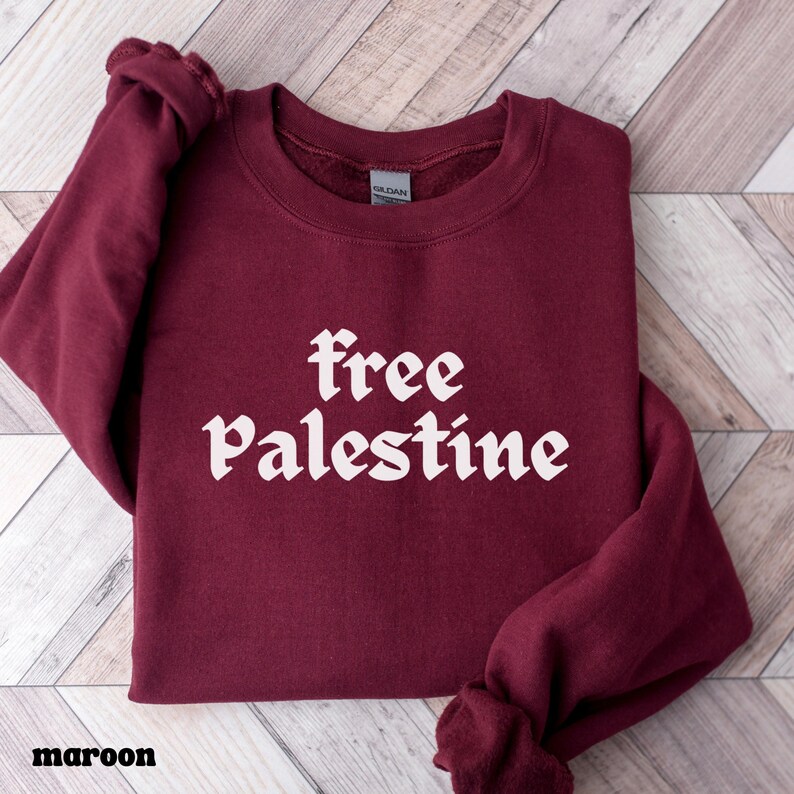 Free Palestine Shirt Human Rights Activist Clothing Solidarity Movement Support Apparel Protest Wear Gaza Awareness Political Statement image 8