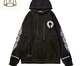 Chrome Heart Classic Horseshoe Print Hoodie: Timeless Style for All! Perfect for Men and Women