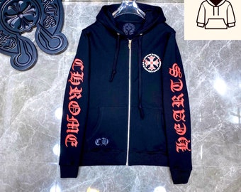 Chrome Hearts New and Modern Black Zipper Hoodie