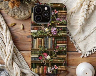 Vintage Books Phone Case for iPhone 15 14 13 Pro Max Mini 11 XR 7 8 SE| Samsung Galaxy Ultra Plus 23 24 22 21 20 | Tough Case | Book Lover