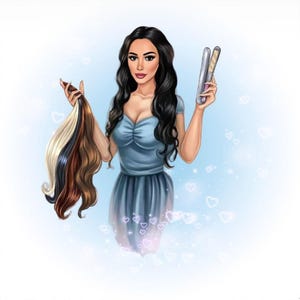 Logotipo de dibujos animados de maquilladores / Logotipo de belleza personalizado para maquilladores, estudios de glamour y marcas de maquillaje independientes.