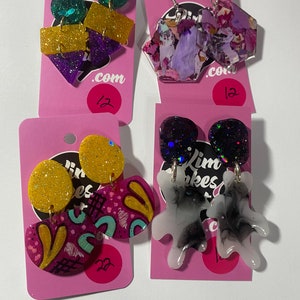 Glitter Abstract Dangle Earrings