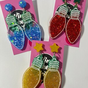 Boucles d&#39;oreilles lumières de Noël