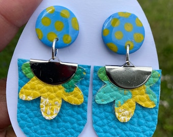 Sky and Sun Dangle Earrings