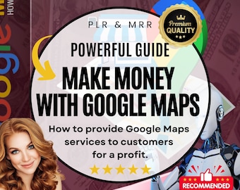 PLR Google Maps Profits - Master Resell Rights  PLR Ebook Bundle Digital Download  & Private Label Rights Passive Income Side Hustle MRR