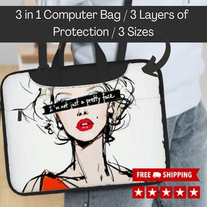 Computertas en designer-laptoptas voor dames met MacBook-hoes Damescomputertas met 3 lagen bescherming, 3 manieren om te dragen, 3 maten