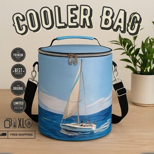 Bolsa térmica de velero, nevera portátil, bolsa térmica para picnic y pesca. Bolsa térmica para supermercado y nevera portátil de viaje para regalo.