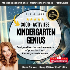 Preschool Printables PLR Master Resell Rights Ebook Bundle Done For You Passive Income Digital Products MRR & Private Label Rights