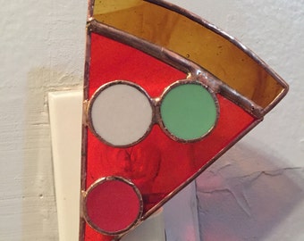 Stained Glass PIZZA Night Light!