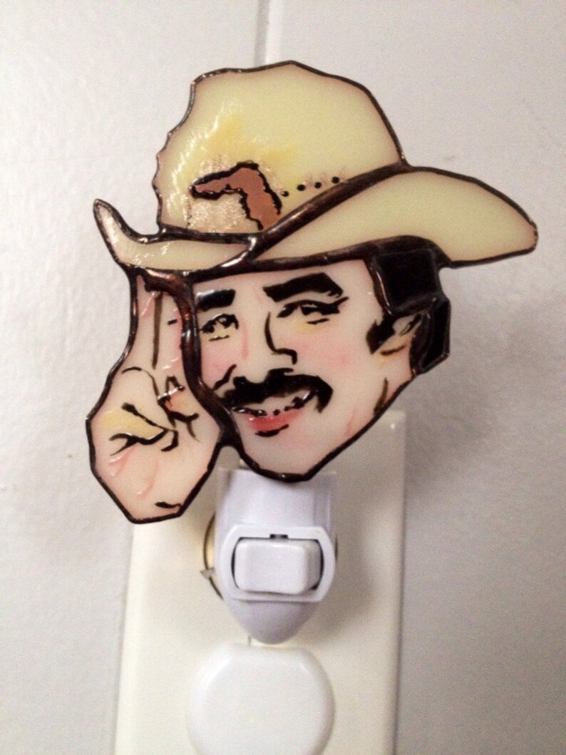 Burt Reynolds Cannonball Run Night Light Glass Action image 1