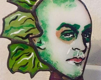 Beetlejuice tribute stained glass nightlight by glass action