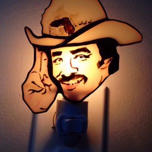 Burt Reynolds Cannonball Run Night Light Glass Action image 2