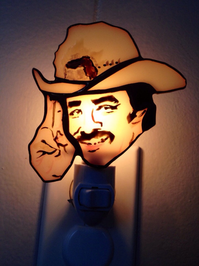 Burt Reynolds Cannonball Run Night Light Glass Action image 2