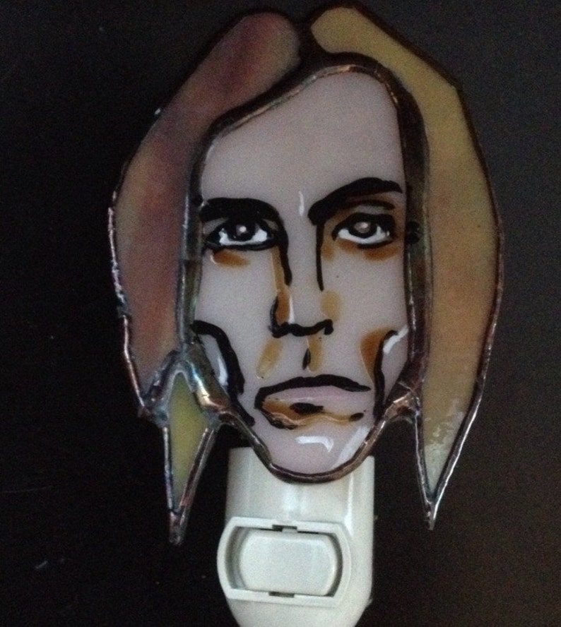 Iggy Pop stained glass Night Light by Glass Action image 1