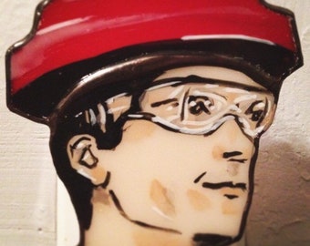 DEVO Mark Mothersbaugh Tribute Stained Glass Night Light