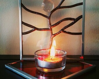 Twin Peaks Tribute Stained Glass Candle Holder THE ARM