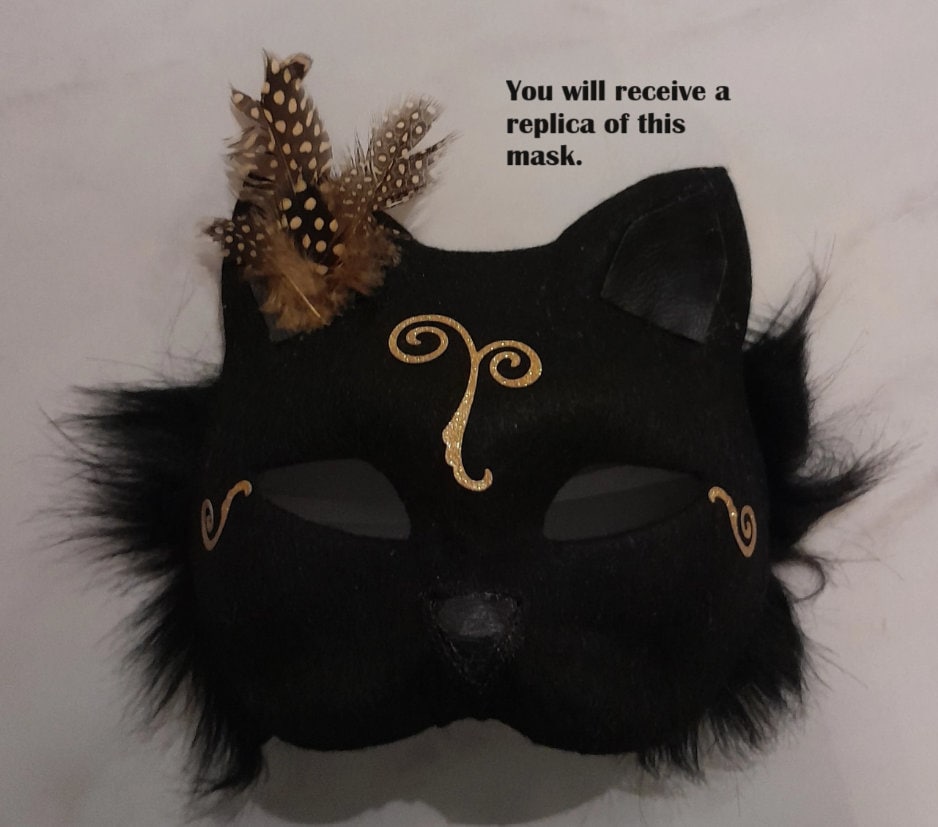 Black Cat Therian Mask