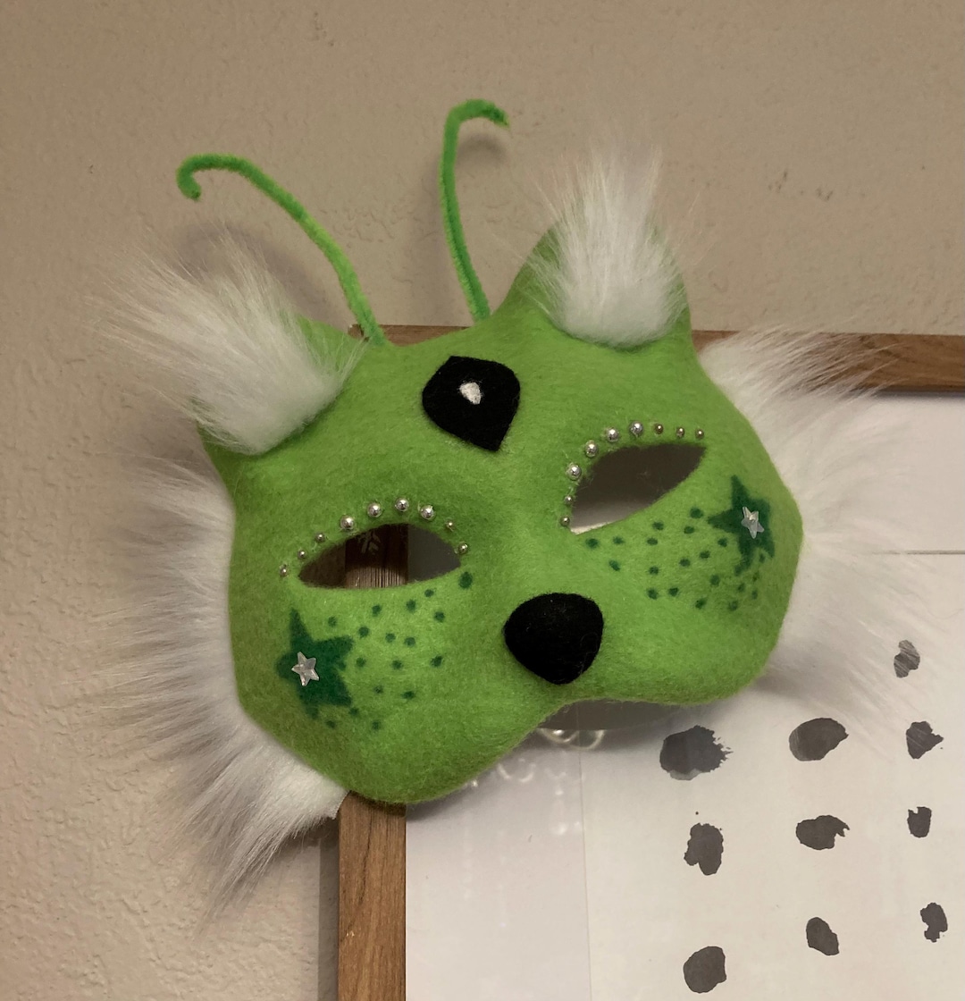 Green Alien Cat Mask - Etsy