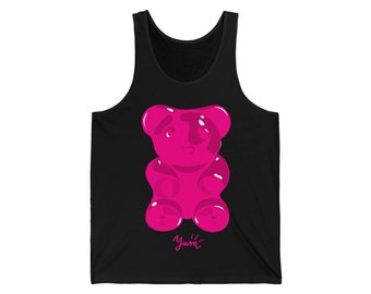 Gummy Bear Pink Unisex Jersey Tank