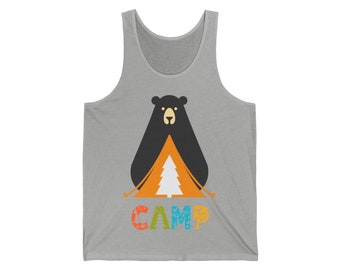 Camp Bear - Unisex Jersey Tank