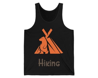 Hiking Bear - Unisex Jersey Tank