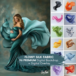 flowy dress material Flowy Long A-Line Prom Dress with Long Puff Sleeves Red / 4XLarge main image 1