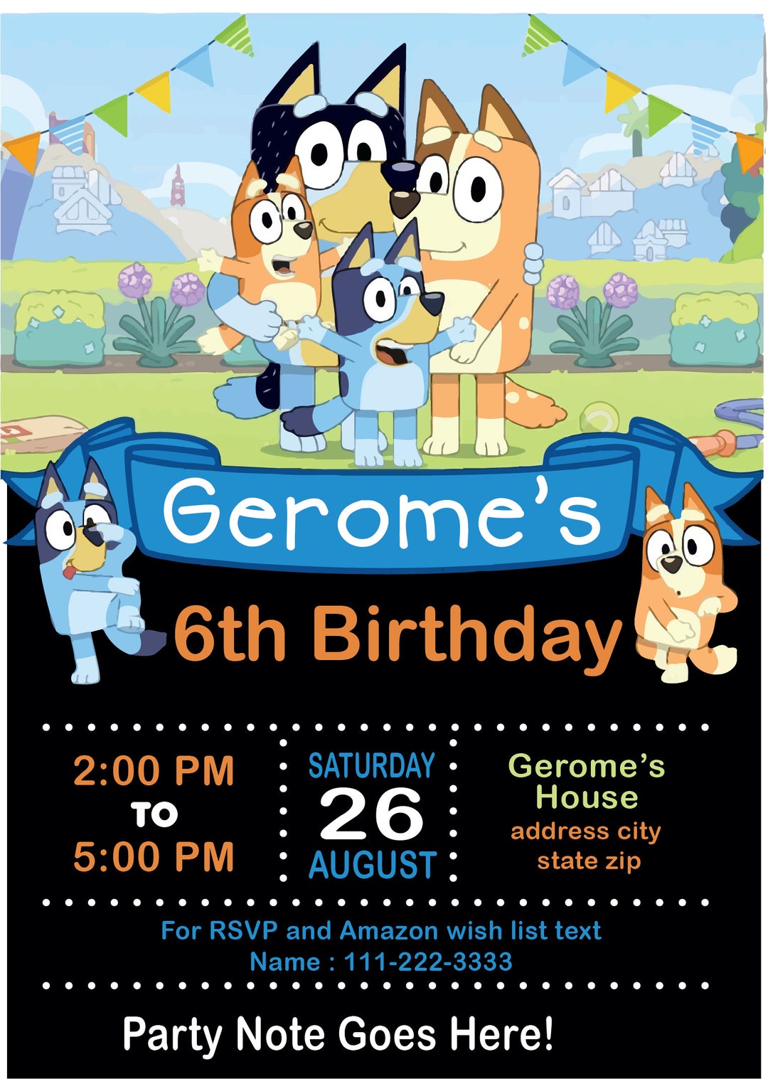 Bluey Birthday Party Template Etsy Bluey Birthday Party Template Etsy