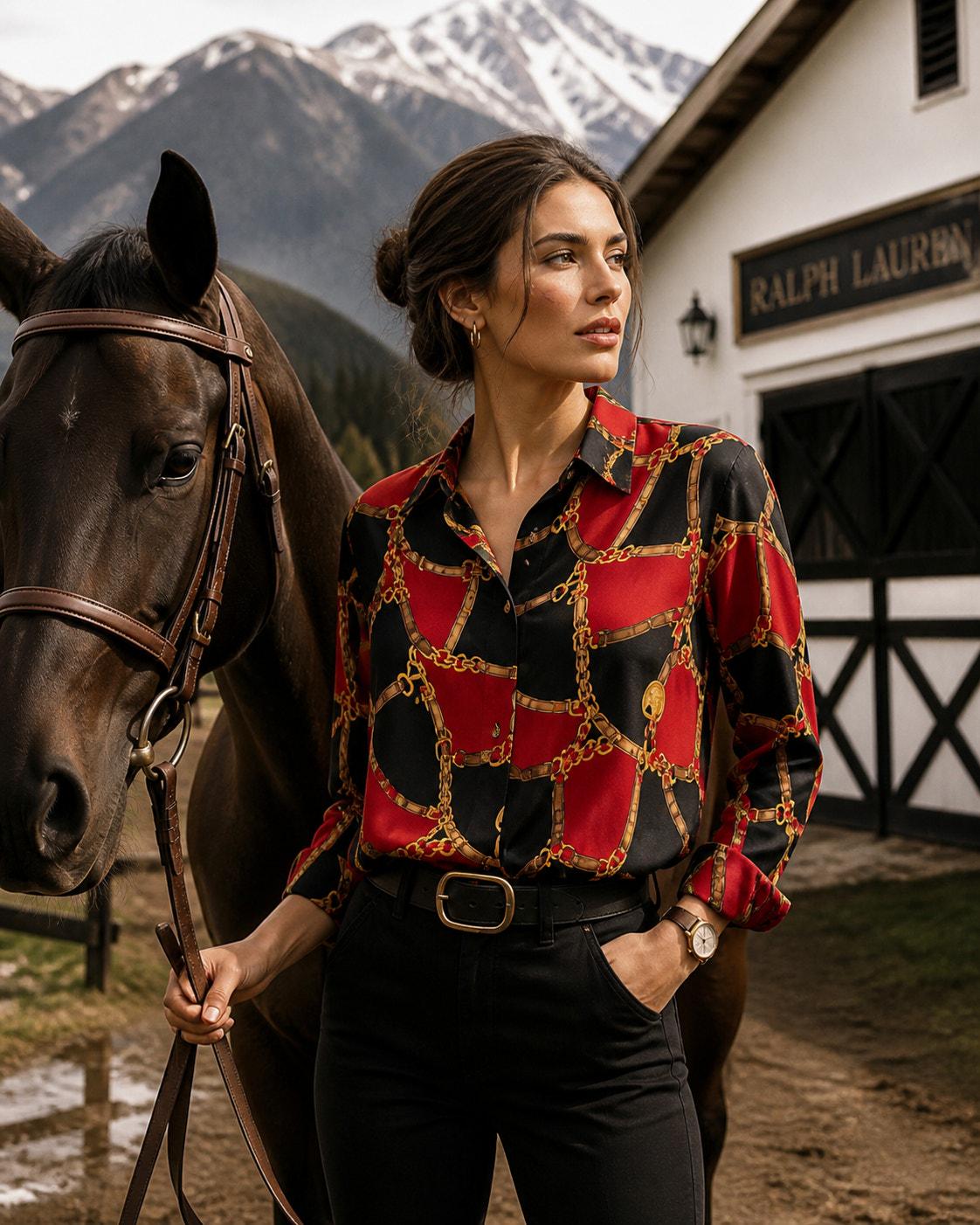 Ralph Lauren Equestrian Women Blouse - Etsy
