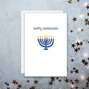 Happy Chanukka Grußkarte, Menorah Happy Chanukka Karte